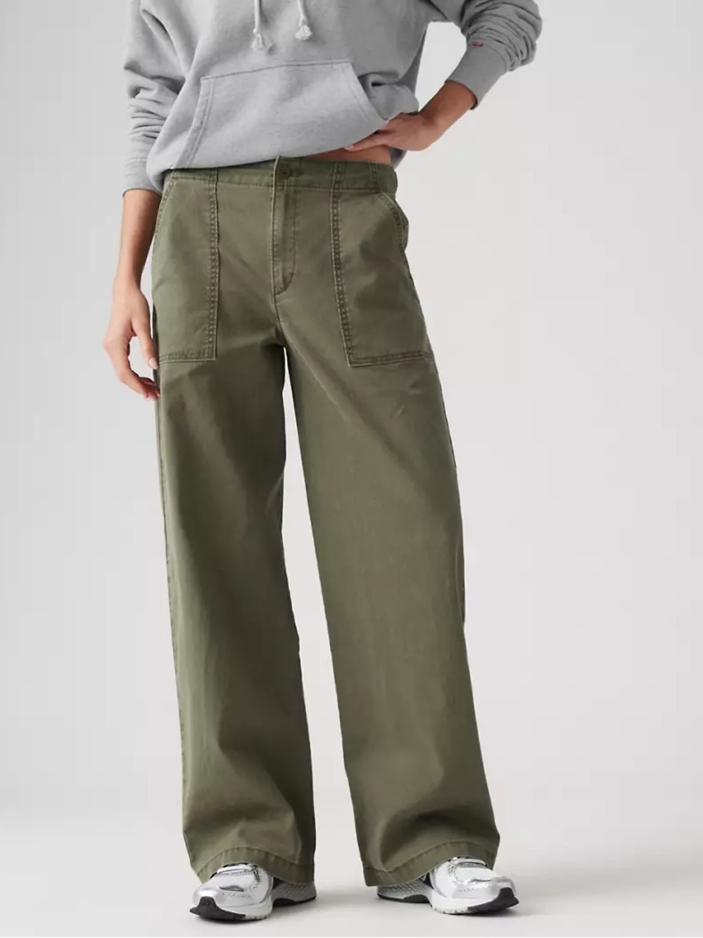Levi's Straight Surplus Olive Green Wide Leg Pants